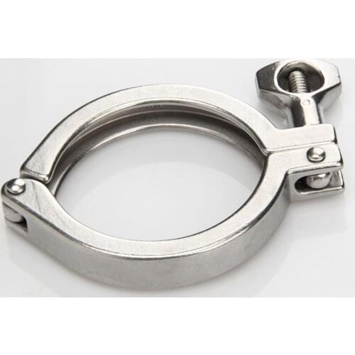 1.5 "Tri Clamp SUS Hygienic Grade 304 Stainless Steel C Clamp Clover for 50.5MM OD Ferrule