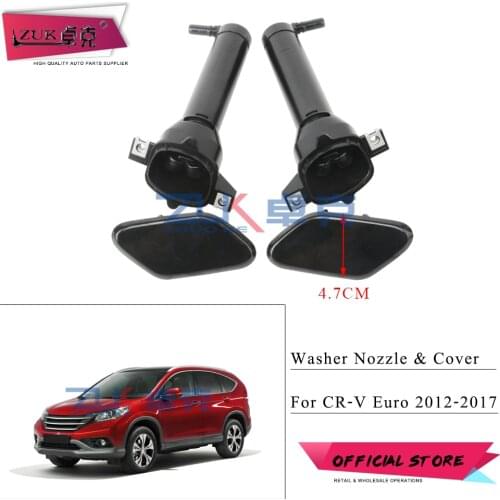 ZUK For CR-V CRV Euro 2012 2013 2014 2015 2016 2017 Headlight Washer Nozzle + Cover Headlamp Water Spray Jet Actuator + Cap Lid