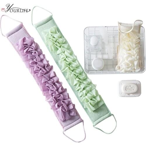 OYOURLIFE 1pc Fashion Bath Flower Bathroom Bath Tubs Accessories For Body Wisp Dry Brush Exfoliation Back Rubs Sponge