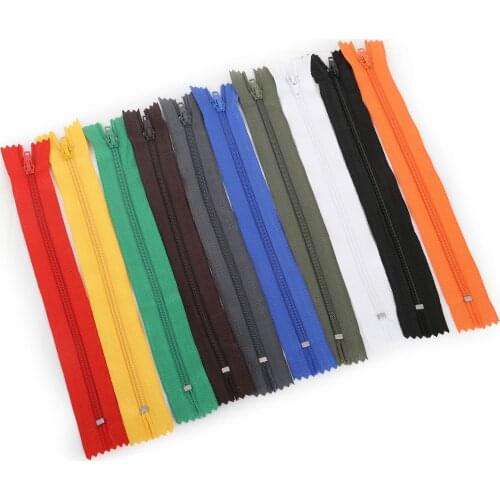 Popular 10pcs / lot 20cm practical economic polychrome nylon thread zipper sewing clothing sewing manual DIY material accessory