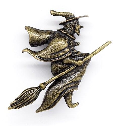 12pcs/lot Wholesale Fashion Witch Pin brooches C101396