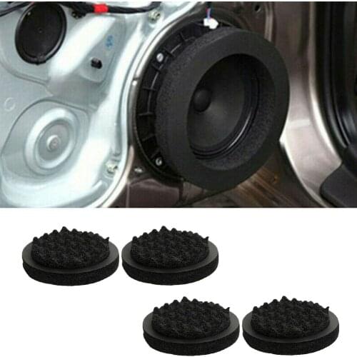 4PCS Universal 6.5" Car Door Speaker Insulation Ring Woofer Foam Wave Pad Sound Noise