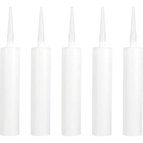 5 Pcs Empty Caulk Tubes Refillable Sealant Caulking Tube Home Supplies