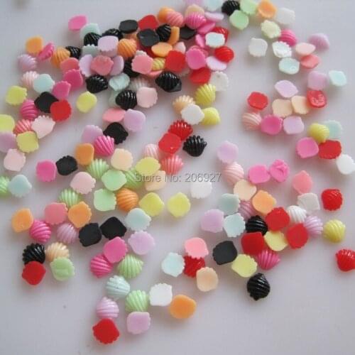#93 30pcs Cute Mix Shell Shapes Nail Resin Decoration Outlooking