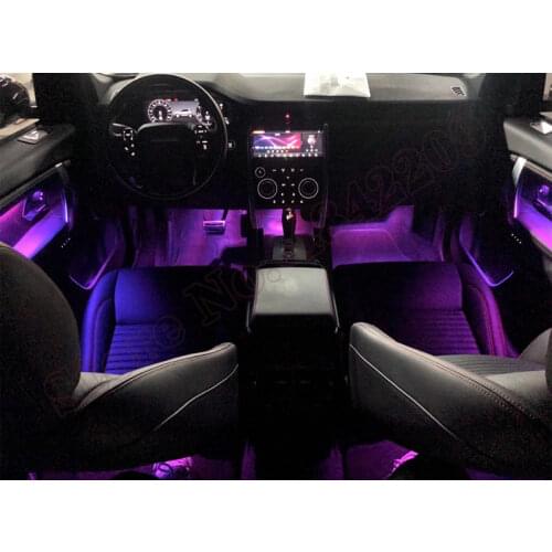 Auto For Land Rover Discovery Sport 2020 Sreen Control 10 colors Decorative Ambient Light LED Atmosphere Lamp illuminated Strip