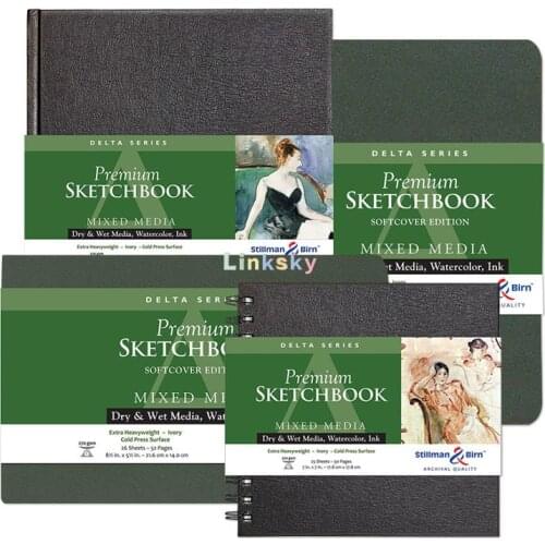 Stillman & Birn Delta Series Hardbound,Wirebound Sketchbook, 270 gsm (Extra Heavyweight), Ivory Paper, Cold Press Surface