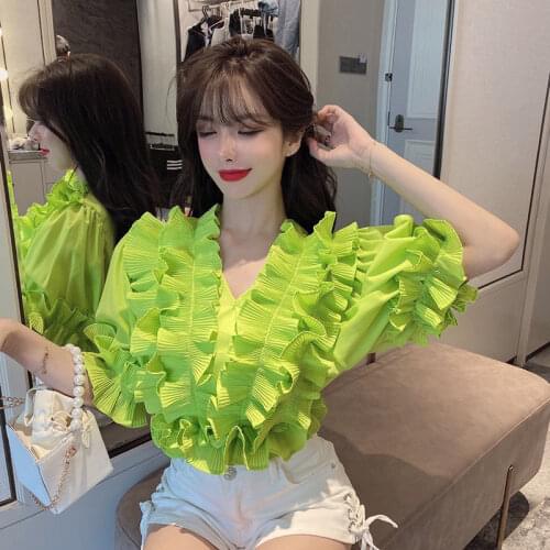 Блузки с воланом CINESSD China At AliExpress