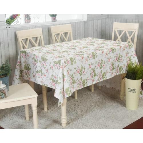 Floral Tablecloth Pastoral Style Fashion Flower Printed Table Cover Decoration Home Dinning Room Desk Cloth Fresh Style