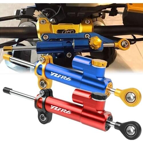 FOR YAMAHA YZFR6 YZFR 6 1999 2000 2001 2002 2003 2004-2016 CNC Adjustable Motorcycle Steering Stabilize Damper Bracket Mount Kit