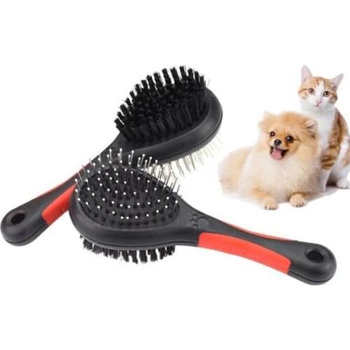 Double Sides Dog Cat Comb Pet 2 Faces Both Sides Dog Brush Comb Pet Fur Beauty and Hairdressing Tool For Long & Short Hair Dogs