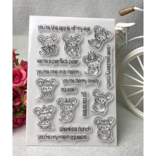 Fruit elves stamp Clear Stamp for Scrapbooking Transparent Silicone Rubber DIY Photo Album Decor