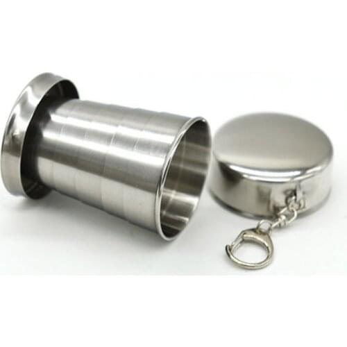 Hot All stainless steel folding retractable cup folding cup blackjack cup