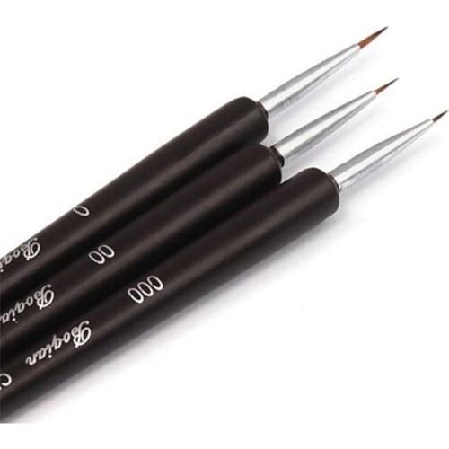 3Pcs/Set Nail Art Brushes Acrylic French Painting Brush Flower Design Stripes Lines Liner DIY Drawing Pen Manicure Tools