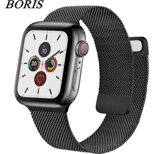 Magnetic Loop Strap For Apple Watch 44mm 40mm Watchband For Iwatch Series 6 5 4 Se Stainless Strap For Apple Watch 38mm 42mm