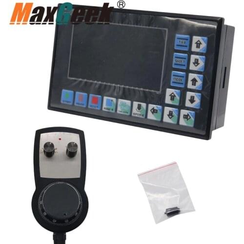 Maxgeek CNC 4-Axis Motion Controller 500KHz Stepper Motor Driver DDCSV1.1 + Standard 6-axis Handwheel MPG Emergency Stop