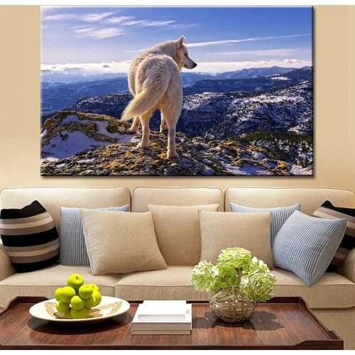 Wall Art HD Print Wild Angry Wolf Head Picture Cool Animal Canvas Home Decor Modular Canvas Painting