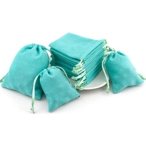 Soft Fabric Bag Jewelry Packaging Gift Candy Wedding Party Goodie Packing Favors Pouches Drawstring Bag Present Sweets Pouches