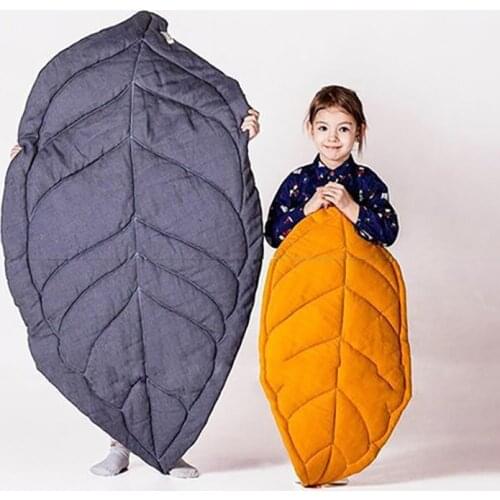Nordic Ins Style Tree Leaf Shape Floor Mat Child Play Crawling Mat Baby Blanket Baby Room Decoration Rug Pure Cotton Home Decor