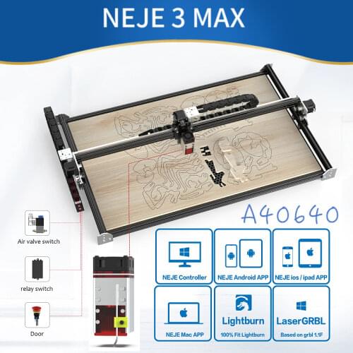NEJE Master 2S Max 80W A40640 CNC Wood Laser Engraver Cutter Cutting Engraving Machine Router Lightburn LaserGRBL App Control