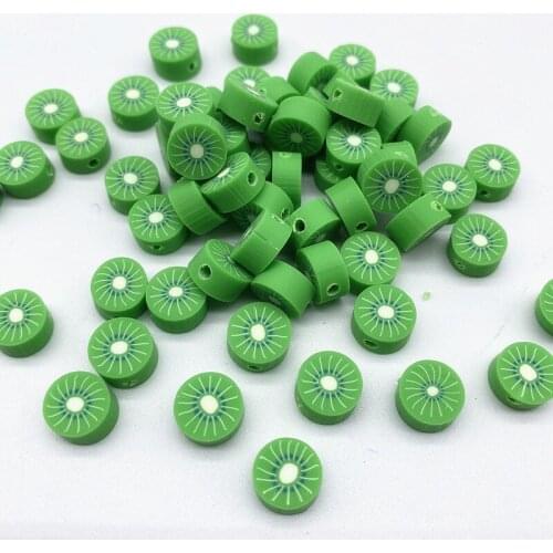 New 30pcs10mm Smiley/Animal/Fruit Beads Polymer Clay Beads Spacer Loose Beads for Jewelry Making DIY Accessories #11