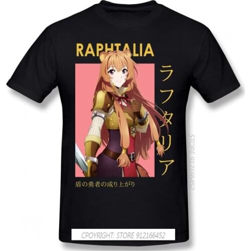New Summer Raphtalia T-Shirts Cotton The Rising Of The Shield Hero Naofumi Iwatani Filo Anime Ofertas Men TShirt