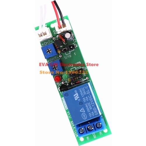 WS16 DC 12V Infinite Cycle Delay Timing Time Relay Timer Control ON-OFF Loop Switch Module Double Adjustable 0~15 minutes