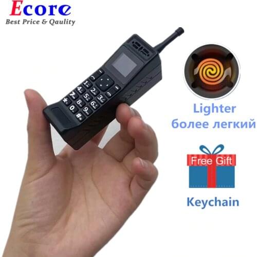 Retro Style GSM Mini Cell Phone Antenna Good Signal Power Bank Extroverted FM Bluetooth Flashlight GPRS Telephone With Lighter