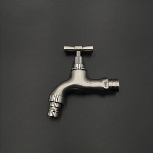 304 Stainless Steel Garden Faucet Wall Mounted Brushed Outdoor Bibcock Garden Wash Basin Mop Faucet Torneira Parede G1/2