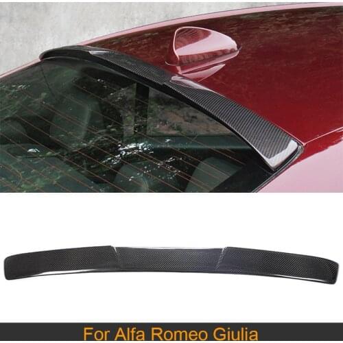 Carbon Fiber Rear Roof Lip Wing Spoiler for Alfa Romeo Giulia 2017 2018 Car Rear Window Lip Roof Spoiler Wing