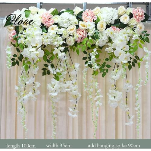 Wedding arch flower decor Artificial flowers row backdrop fake flowers swag decorative flower arrangement home decoration