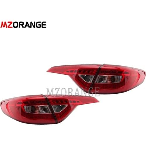 1 Set/4 Pcs LED Rear Tail Light For Hyundai Sonata 9 2015 2016 2017 Brake Taillights Turn Signal Stop Lamp Car Accessories