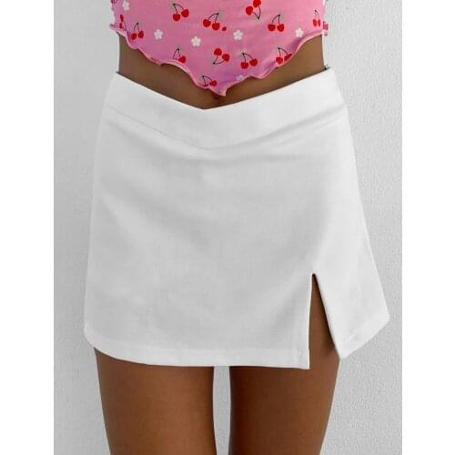 Women Fashion Solid Color Split Skort Ladies Stylish Skort for Shopping Daily Wear
