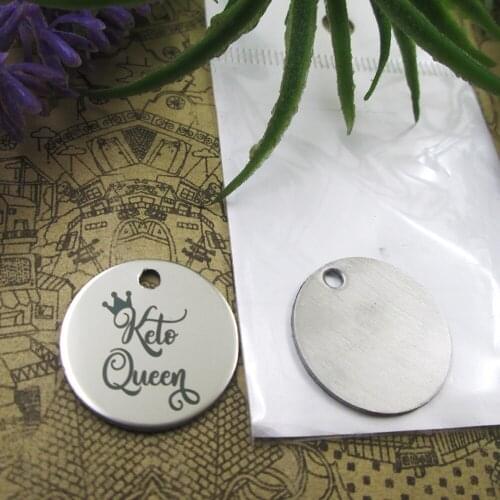 10pcs--"KETO QUEEN"stainless steel charms 5 styles for choosing DIY Charms for necklace bracelets