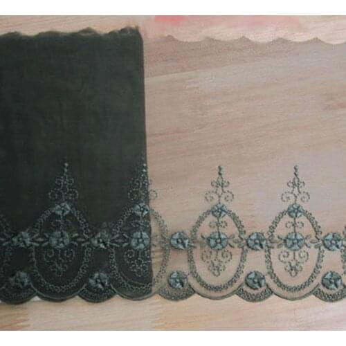 18Yards Embroidery Lace Fabric Trim Army Green Ribbon DIY Sewing Clothing Trimmings Guipure Accessories High Quality