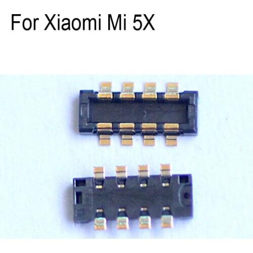 2PCS Inner FPC Connector Battery Holder Clip Contact For Xiaomi Mi 5X 5x logic on motherboard mainboard For Xiaomi Mi 5 X
