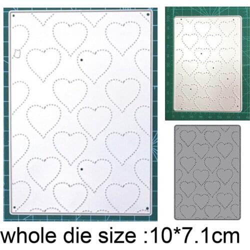 2021 Metal Cutting Dies Cut Mold Heart Background Frame Decoration Scrapbook Paper Craft Knife Mould Blade Punch Stencils dies