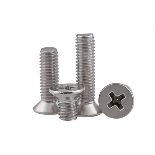 304 stainless steel flat head screws M3 M4 M5 screws KM screws phillips screws