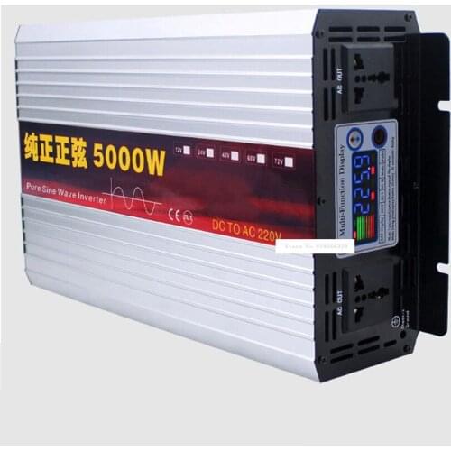 5000W/ 6000W Input Voltage 12V / 24V /48V / 60V / 72V aluminum alloy shell Pure Sine Wave Inverter Qutput Voltage 110V / 220V