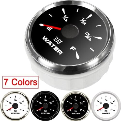 7 Colors 52mm Marine Boat Water Level Gauge Liquid Empty -Full water level indicator meter auto gauge moto instrument 9-32V