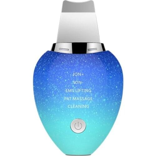 Heat Skin Scrubber Facial Ultrasonic Skin Scrubber Electric Peeling Shovel Pore Cleaner Face Lifting Thermal Care