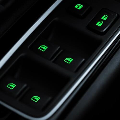 Car Styling Car window switch Luminous sticker for Toyota Tacoma Tercel Tiara Van Venza Yaris Hiace Prius V Hilux Land Cruiser