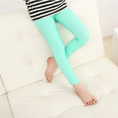 Candy Color Girls Pencil Pants Spring Summer Cotton Pencil Pants For Kids Girls Casual Children Pants