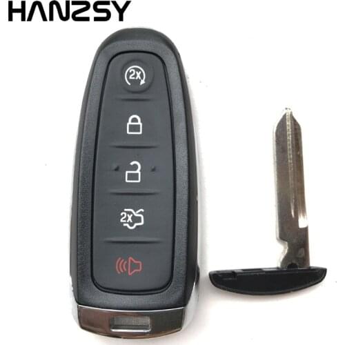 5 Buttons Remote Key Fob cover For Ford Edge Explorer Escape Flex MKS MKT 2011 2012 2013 2014 Car Smart Key Shell Case & blade