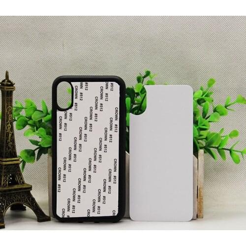 Wtsfwf DIY 2D Sublimation rubber TPU+PC Blank Case for iphone x iphone xs with Aluminum Inserts and glue 10pcs/lot