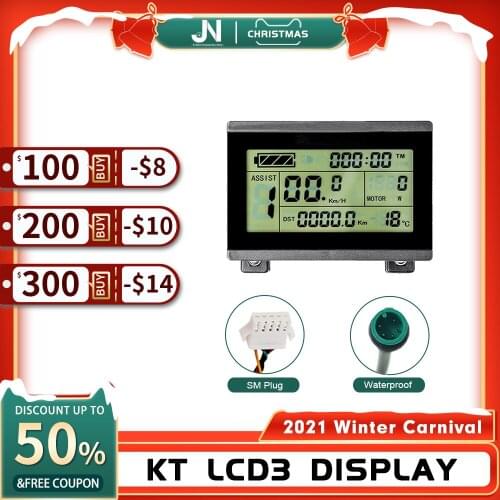 Ebike Display 24V36V48V72V LCD3 LCd3U With USB Julet Waterproof Intelligent Meter For Electric Bicycle Hub Motor Conversion Kit