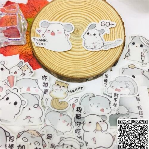 40 pcs Anime hamster Stickers for Car Styling Bike Motorcycle Phone book Travel Luggage kids toys Funny Sticker Bomb Decals