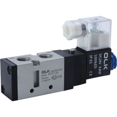 Kvf3130 Solenoid valve Double headed Double control 5 Way 2 Position Power down hold Pneumatic directional valve