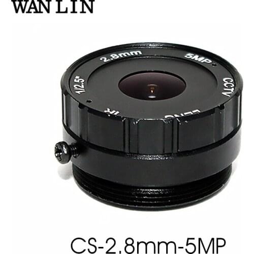 HD 5MP 2.8mm CS Mount Lens Aperture F1.2 1/3"inch Format IR for Day/night CCD Security CCTV AHD IP Camera