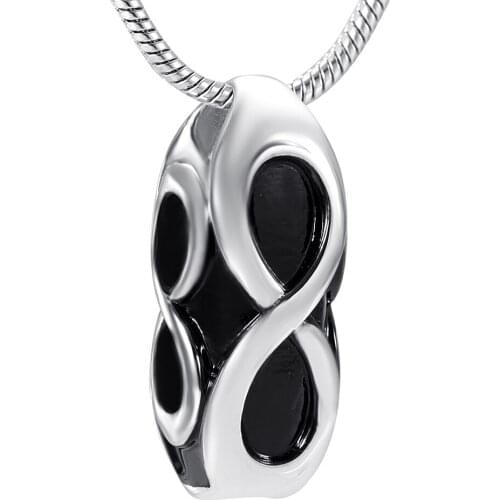 IJD9930 Eternity Keepsake Stainless Steel Infinity Love Cremation Pendant & Jewelry Keepsake Memorial Urn Necklace for Ashes