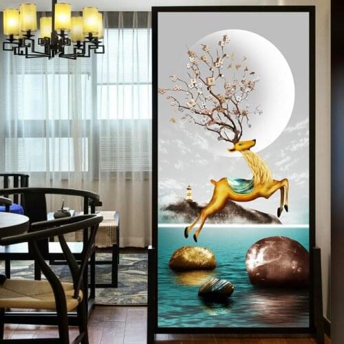 Custom door stickers self-adhesive decoration Nordic bedroom wooden door all-inclusive wardrobe glass sliding door stickers